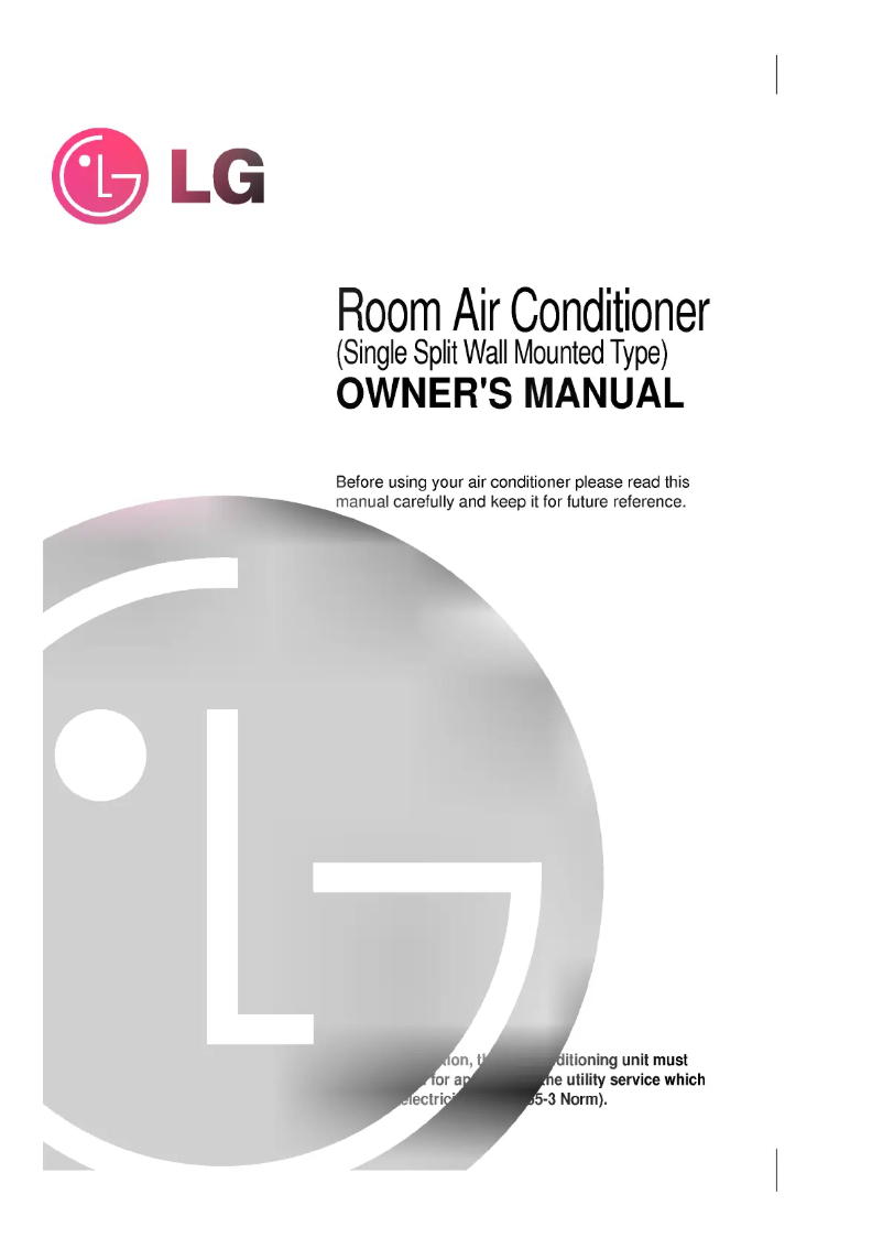 Page 1 de la notice Manuel utilisateur LG LS-K1860CL