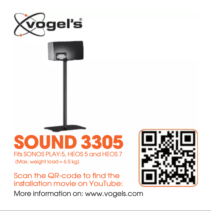 Page 1 de la notice Manuel utilisateur Vogel's Sound 3305