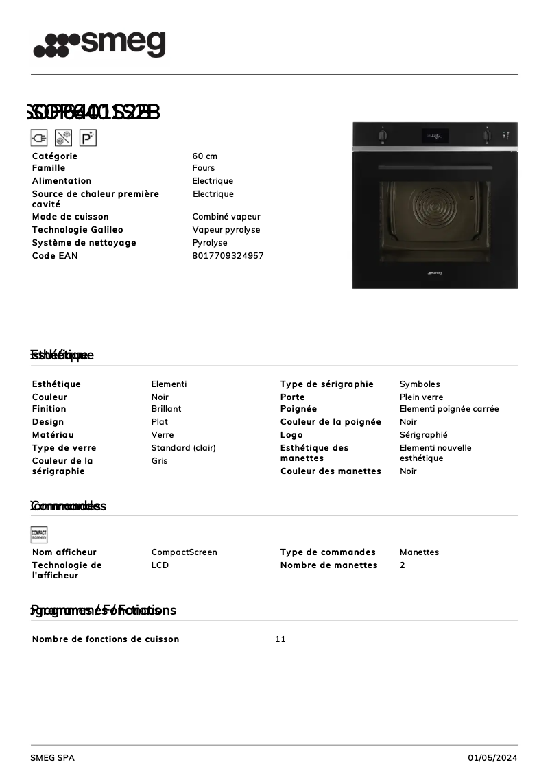 Image de la première page du manuel de l'appareil SOP6401S2B