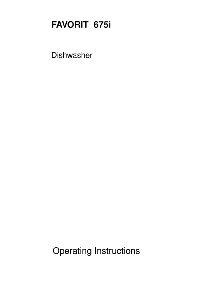 Page 1 de la notice Manuel utilisateur AEG Favorit 675I B I