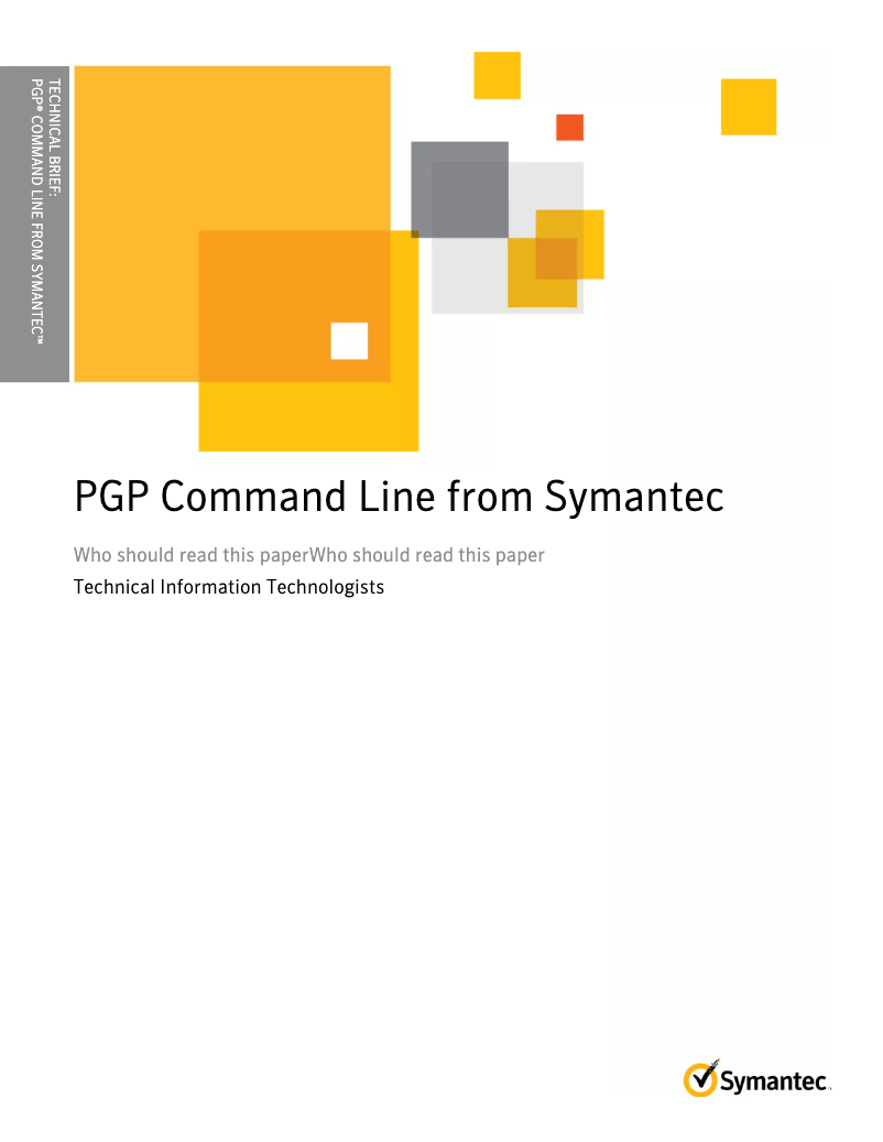Image de la première page du manuel de l'appareil PGP Command Line