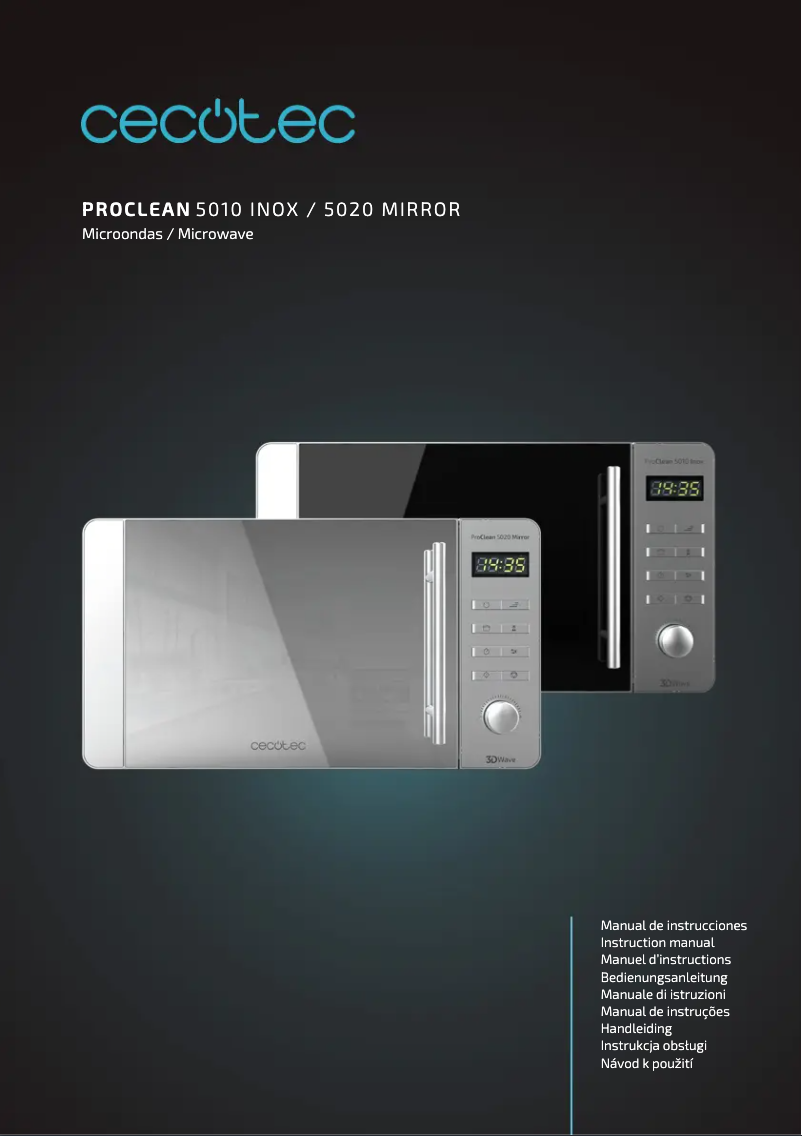 Page 1 de la notice Manuel utilisateur Cecotec ProClean 5020 Mirror