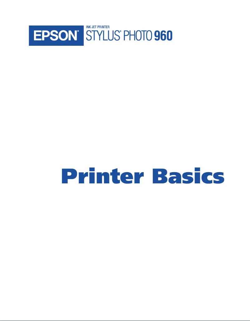 Image de la première page du manuel de l'appareil Stylus Photo 960