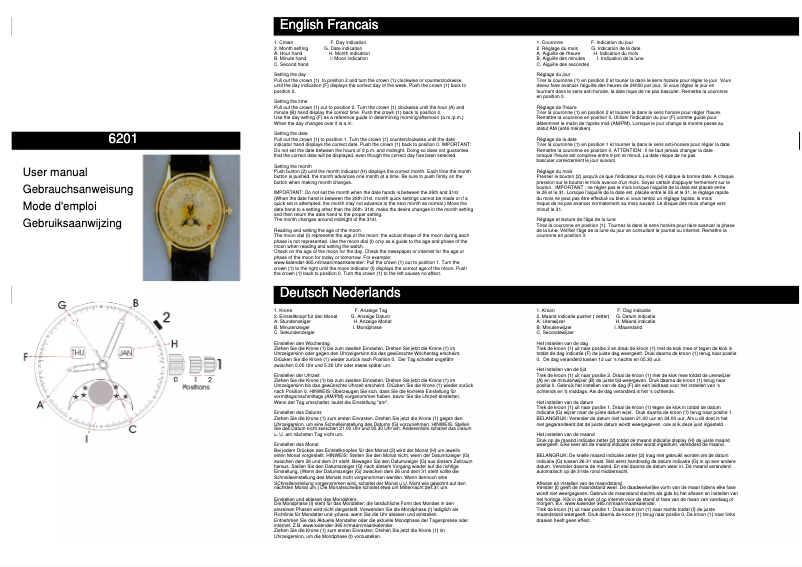 Page n°1 - Manuel utilisateur Davis 6201