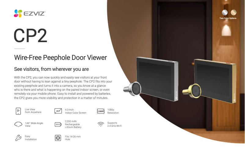 Page 1 de la notice Fiche technique EZVIZ CP2