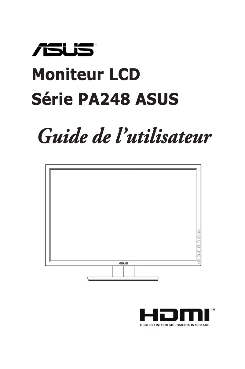 Image de la première page du manuel de l'appareil ProArt PA248Q