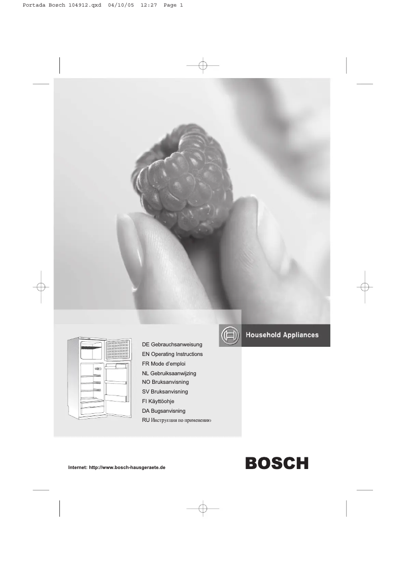 Page n°1 - Manuel utilisateur Bosch KDV70E00