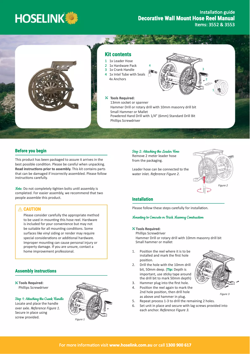 Image de la première page du manuel de l'appareil 3552