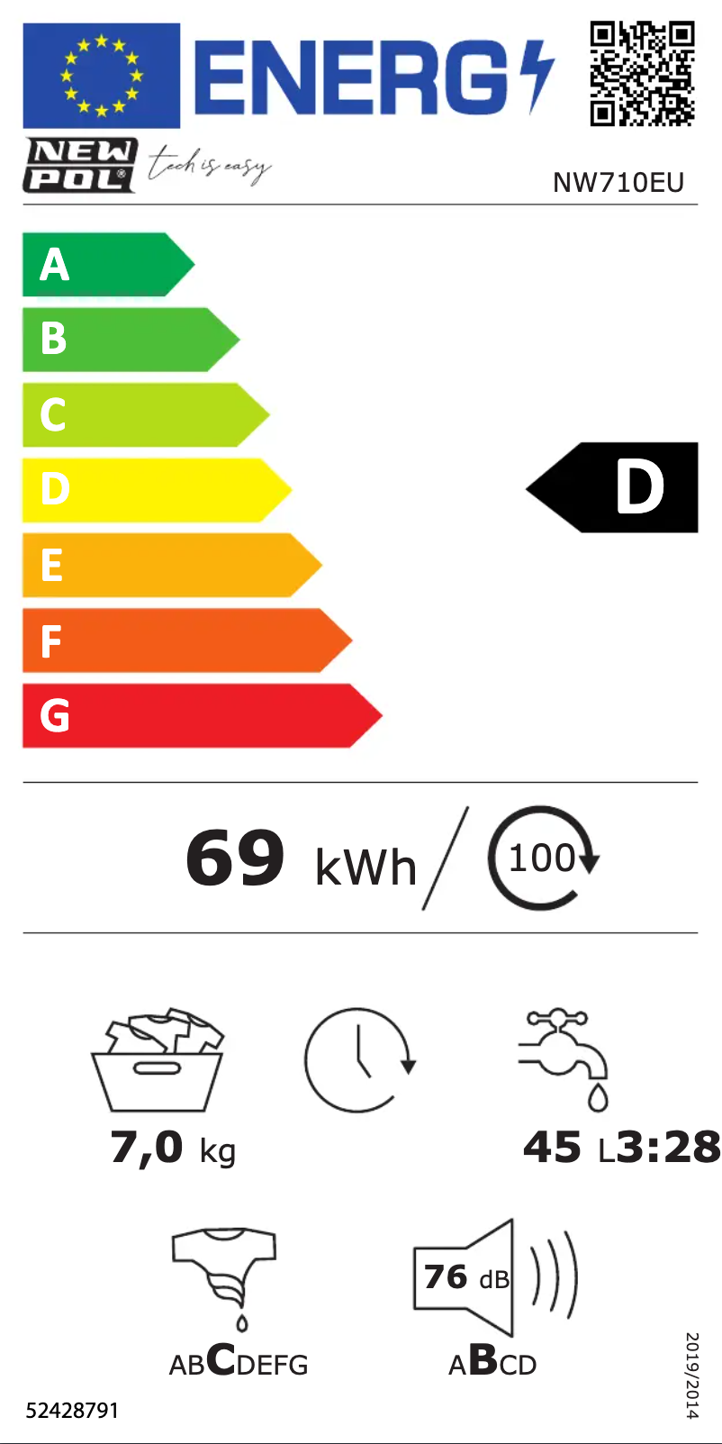 Image de la première page du manuel de l'appareil NW710EU