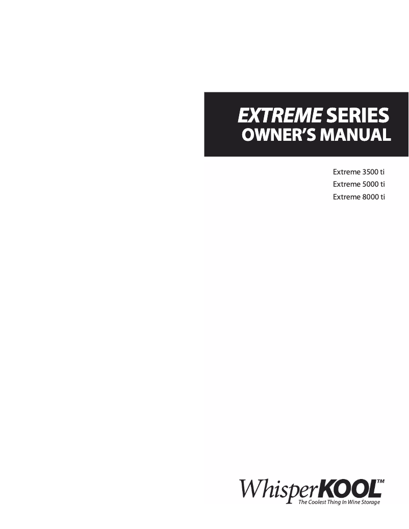 Page n°1 - Manuel utilisateur WhisperKOOL U-WKEX5000-115-3