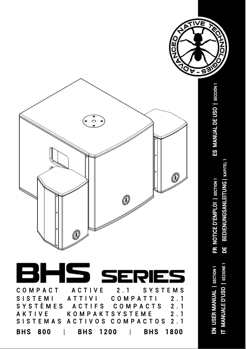 Page n°1 - Manuel utilisateur ANT BHS 1200