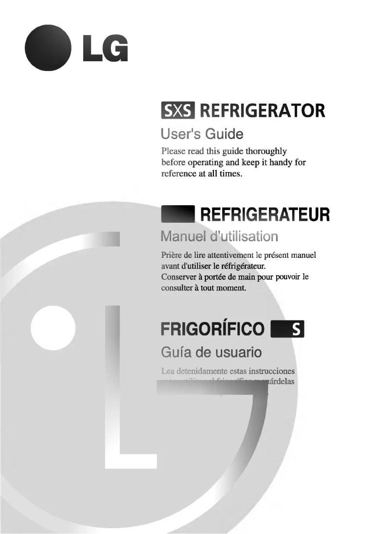 Page n°1 - Manuel utilisateur LG GR-L267DBU