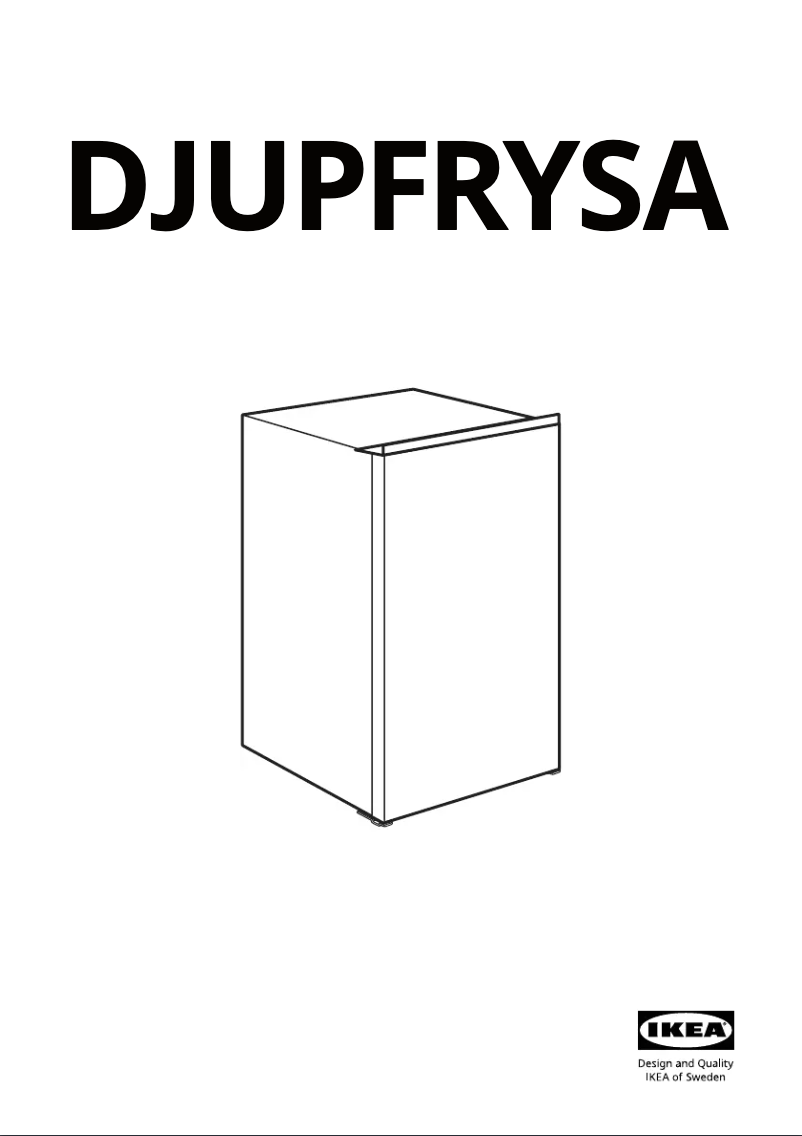 Page 1 de la notice Instructions / montage Ikea DJUPFRYSA