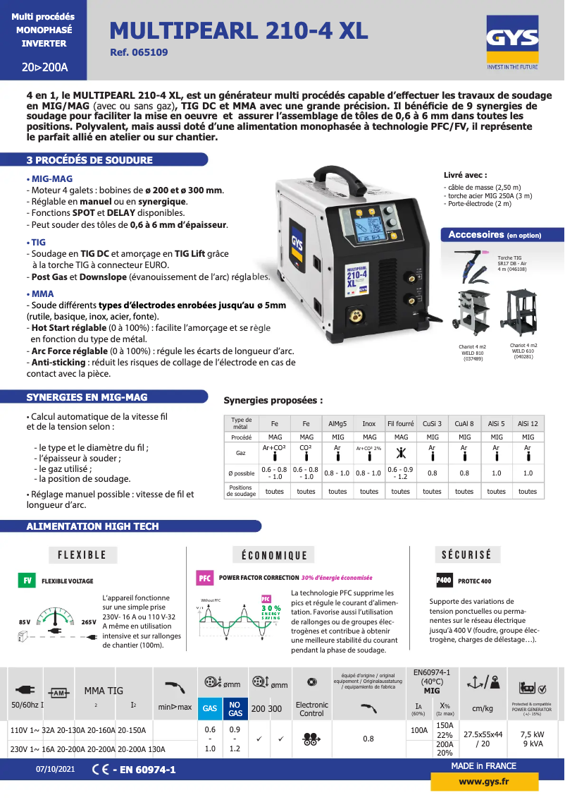 Image de la première page du manuel de l'appareil Multipearl 210-4 XL