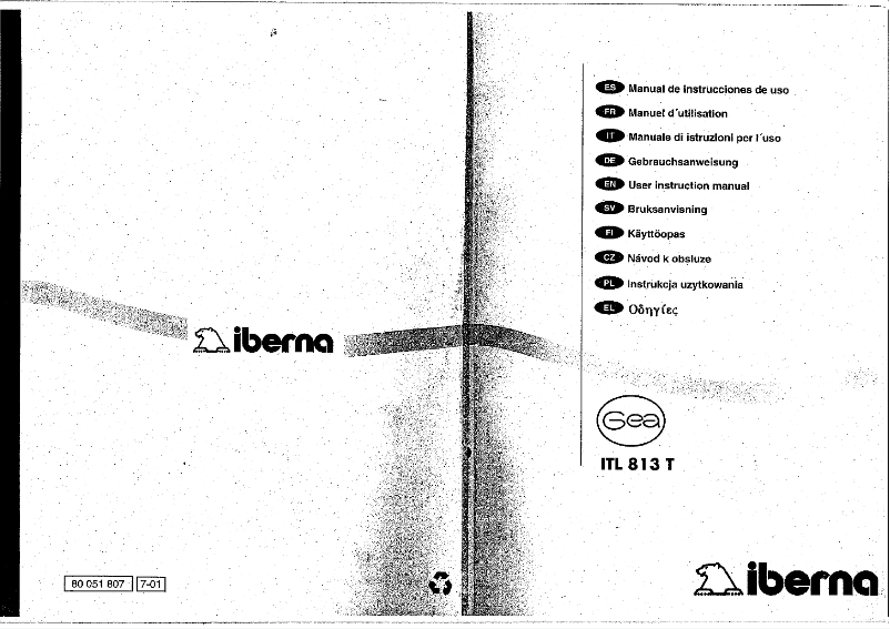 Page n°1 - Manuel utilisateur Iberna LB ITL 813 T