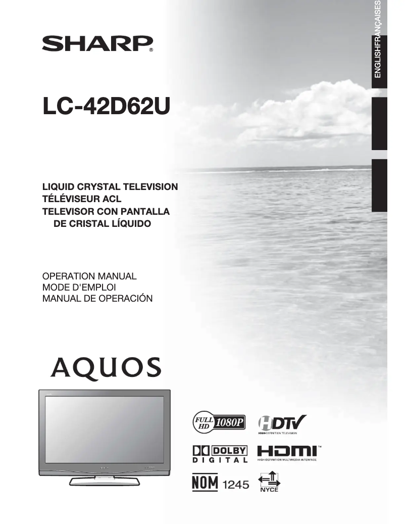 Page n°1 - Manuel utilisateur Sharp LC-42D62U
