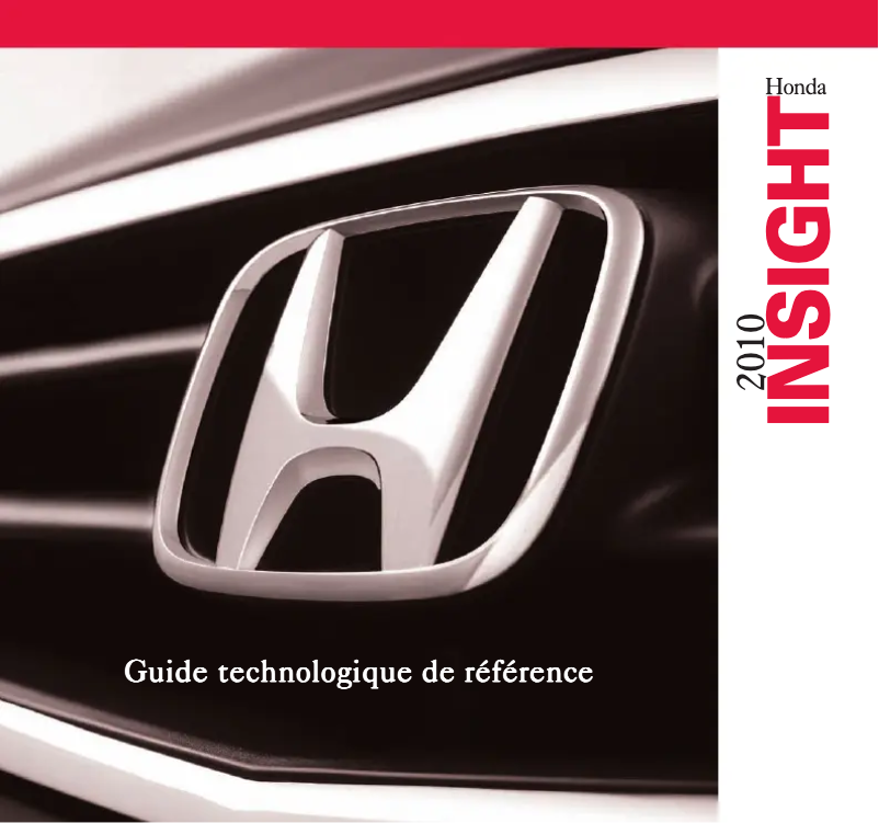 Page 1 de la notice Manuel utilisateur Honda Insight (2010)