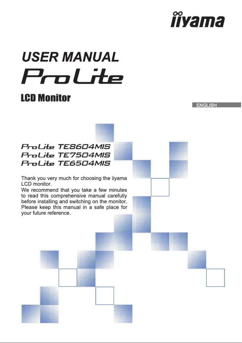 Page n°1 - Manuel utilisateur Iiyama ProLite TE6504MIS