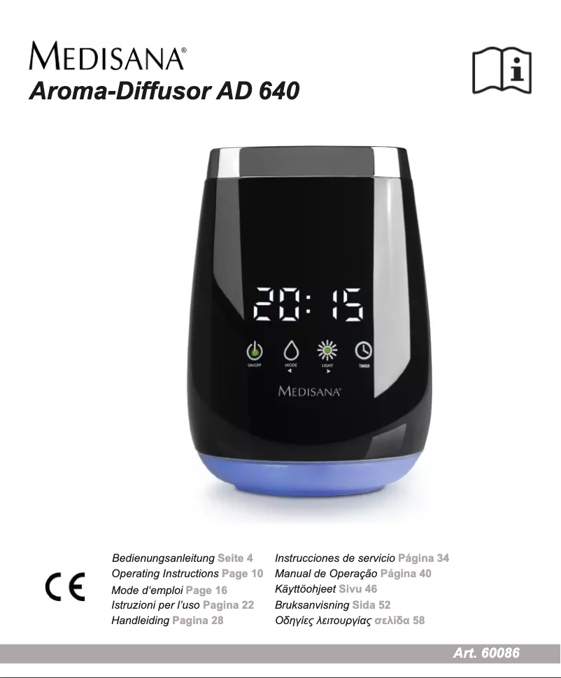 Page n°1 - Manuel utilisateur Medisana AD 640