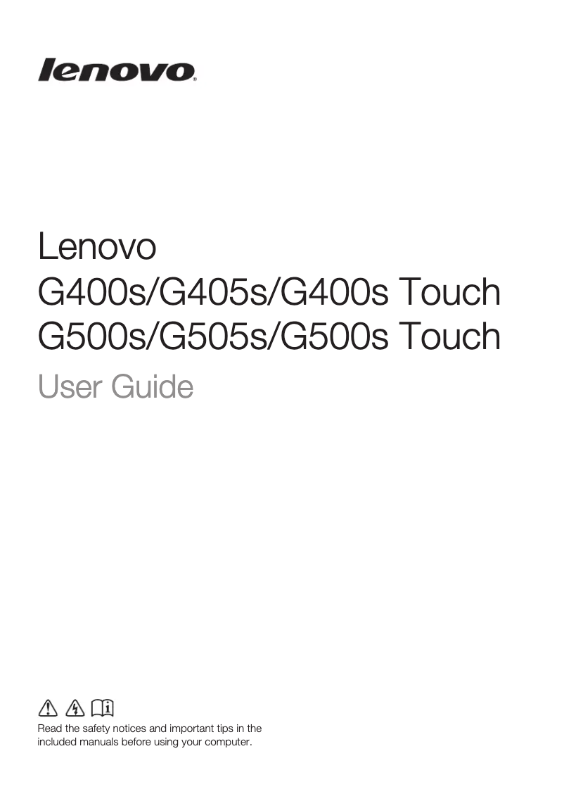 Página 1 del manual Manual de usuario Lenovo Essential G500s