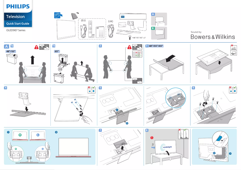 Image de la première page du manuel de l'appareil 48OLED907