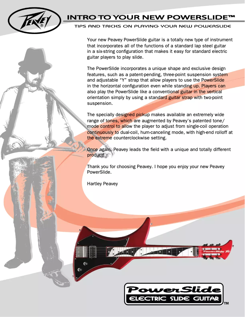 Page 1 de la notice Manuel utilisateur Peavey Power Slide Ivory