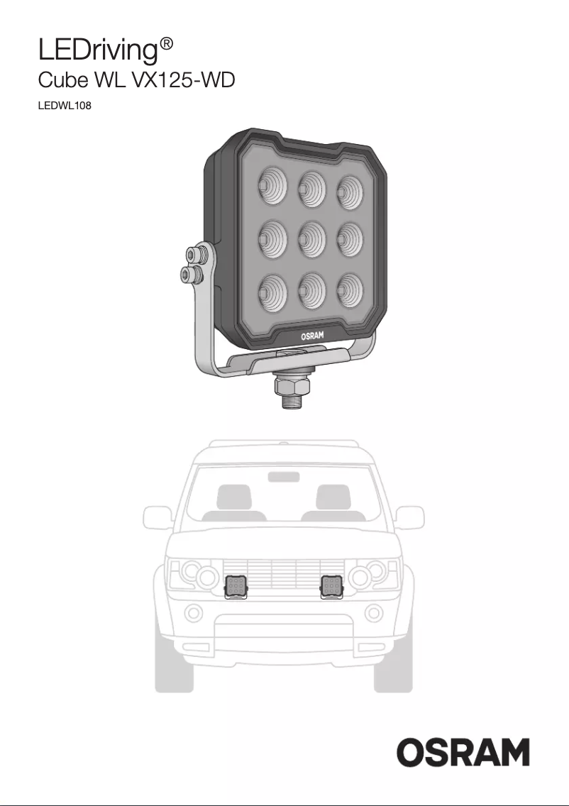 Page 1 de la notice Instructions / montage Osram VX125-WD