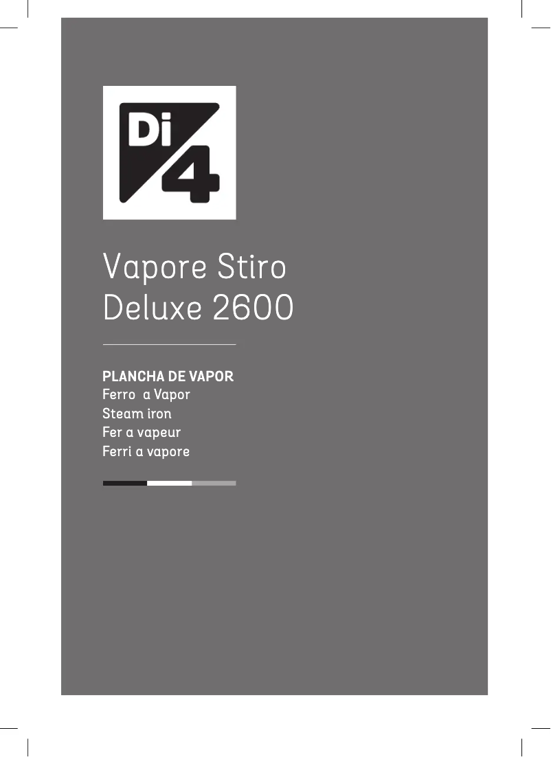 Page n°1 - Manuel utilisateur Di4 Vapore Stiro Deluxe 2600