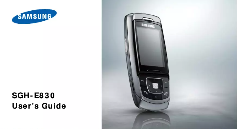 Image de la première page du manuel de l'appareil SGH-E830