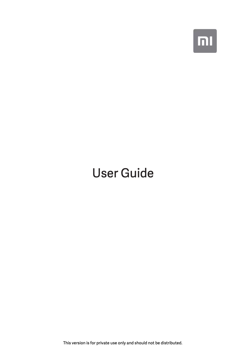 Image de la première page du manuel de l'appareil Redmi K30i