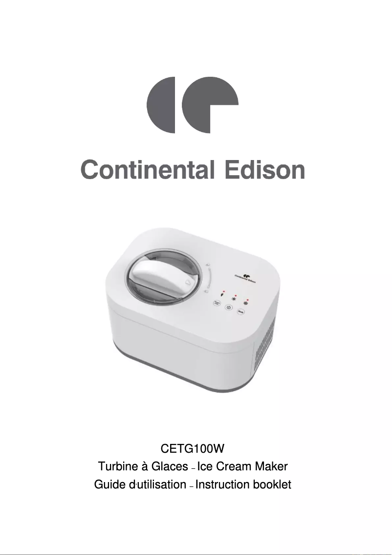 Page n°1 - Manuel utilisateur Continental Edison CETG100W