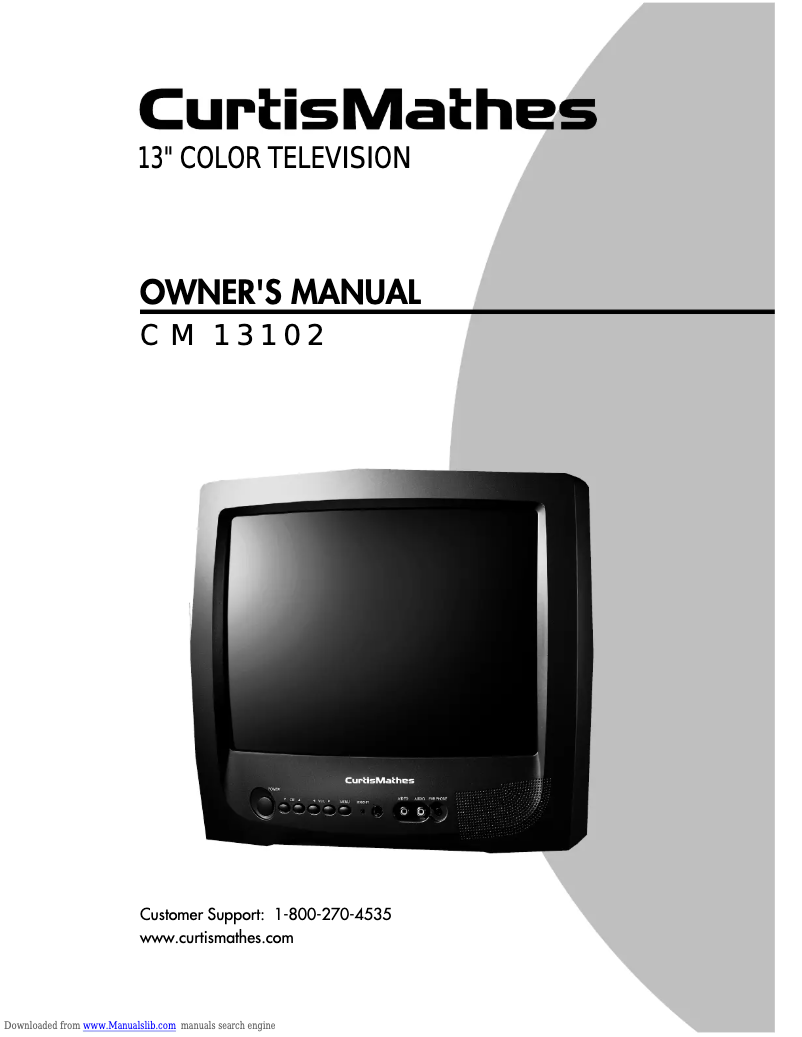 Page n°1 - Manuel utilisateur Curtis Mathes CM13102