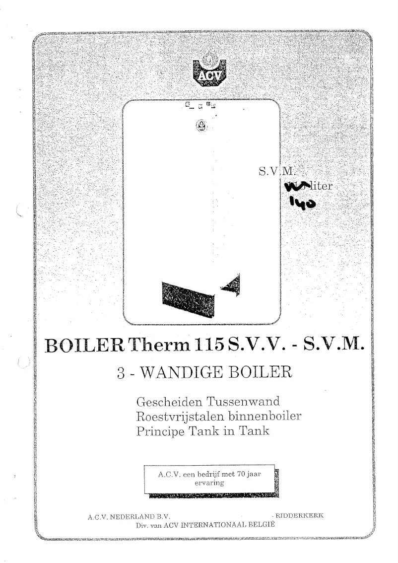 Page 1 de la notice Manuel utilisateur ACV Therm 155 S.V.M.