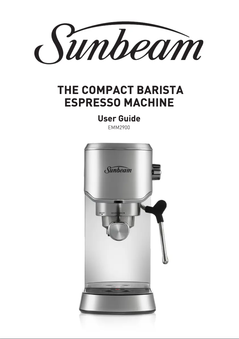 Página 1 del manual Manual de usuario Sunbeam The Compact Barista EMM2900