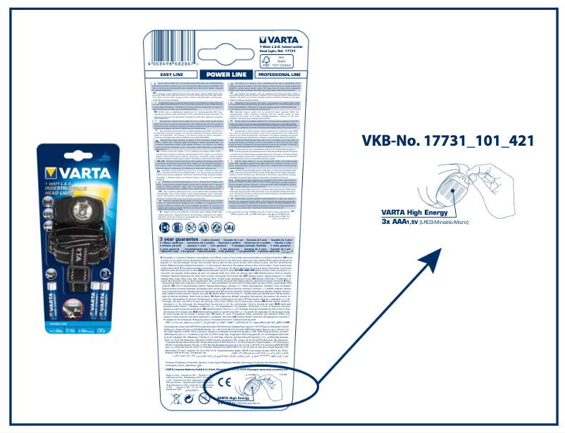 Page 1 de la notice Manuel utilisateur Varta 17731