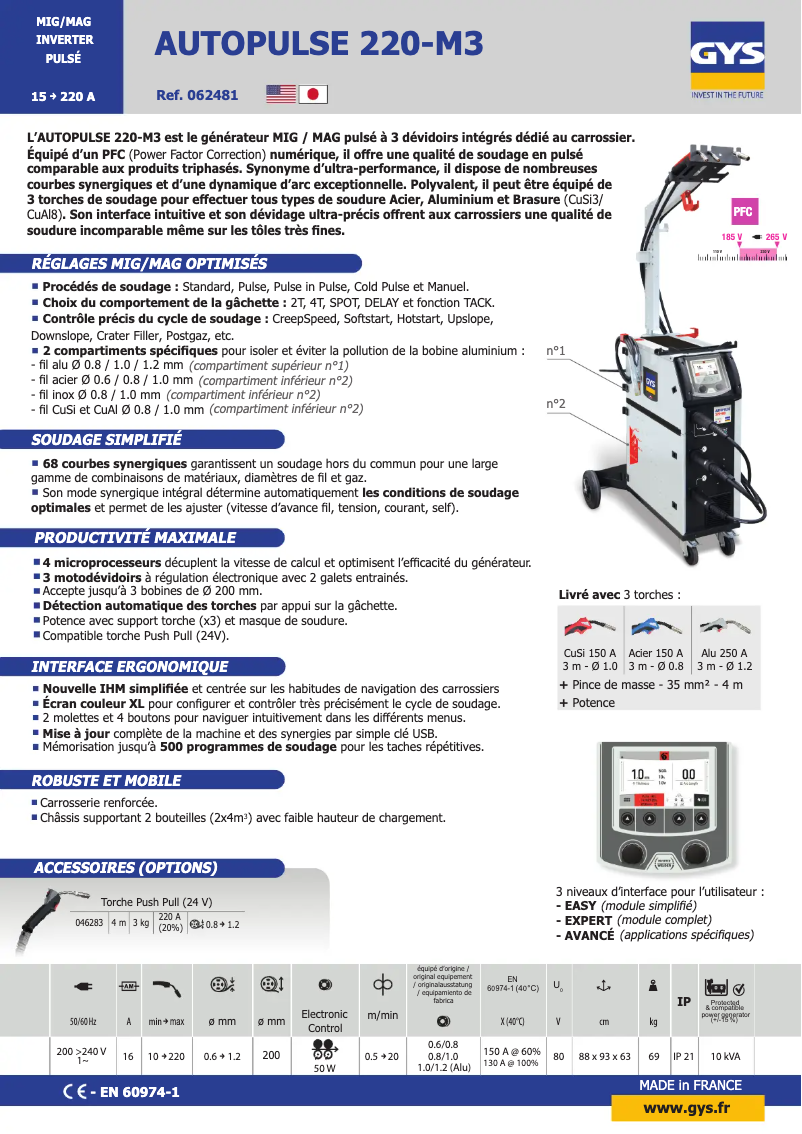 Image de la première page du manuel de l'appareil Autopulse 220-M3