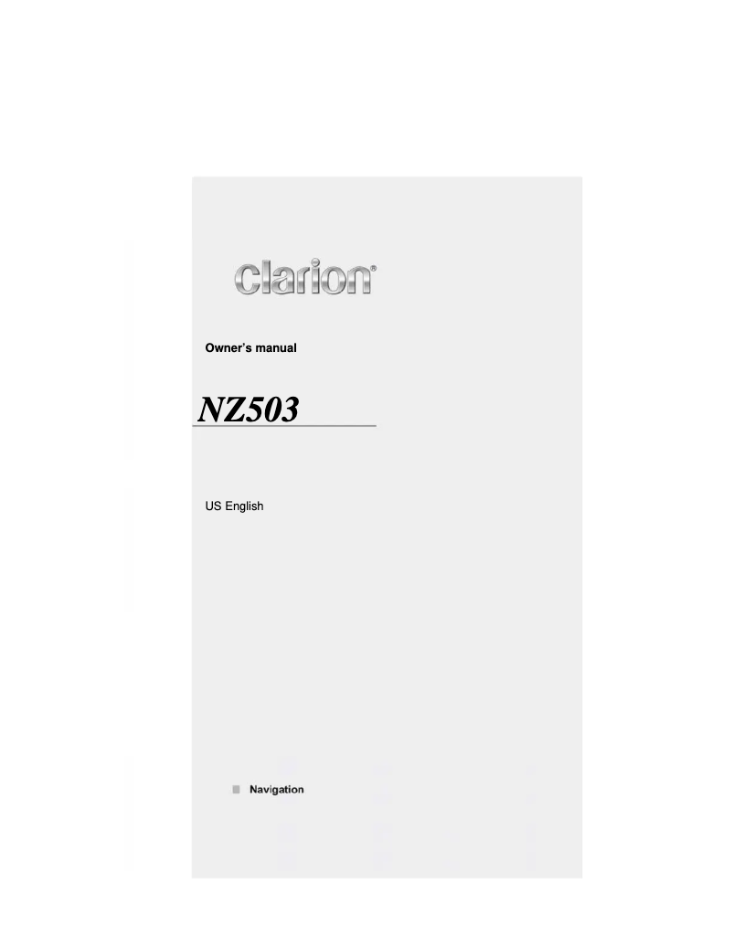 Image de la première page du manuel de l'appareil NZ503