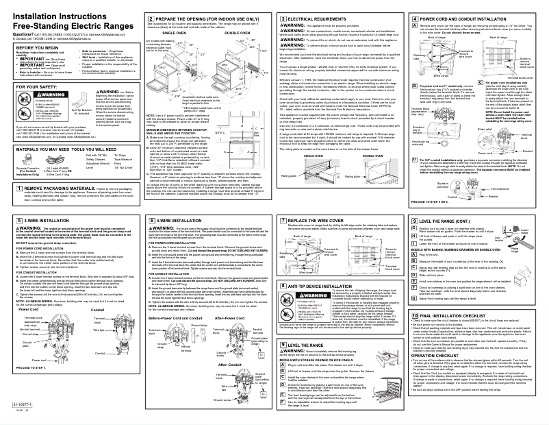 Page n°1 - Guide d'installation Adora JB855SPSS