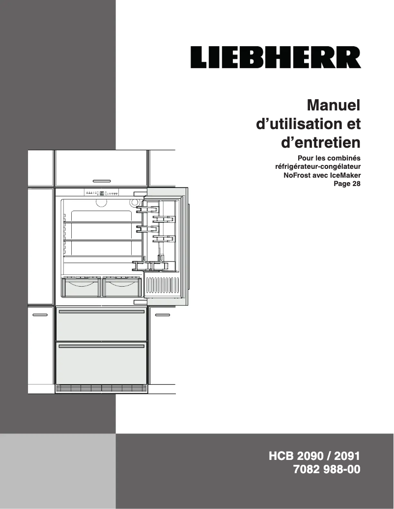 Page 1 de la notice Manuel utilisateur Liebherr HCB 2091