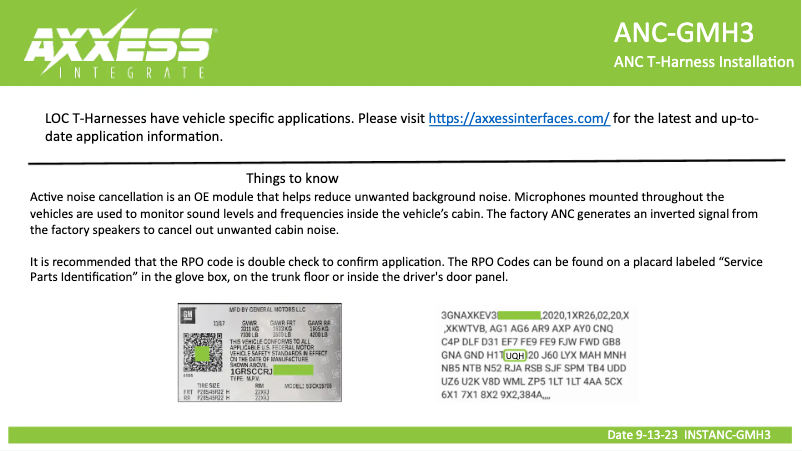 Page 1 de la notice Manuel utilisateur AXESS ANC-GMH3