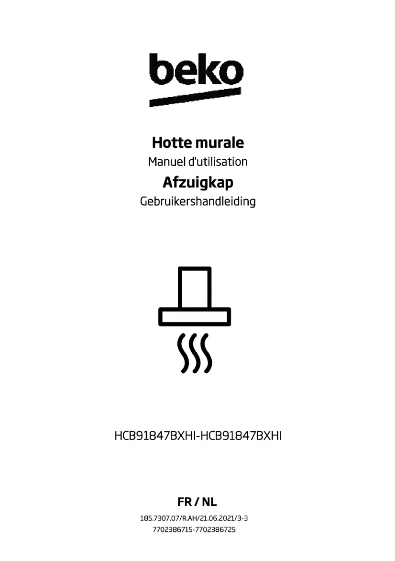 Page 1 de la notice Manuel utilisateur Beko HCB91847BXHI