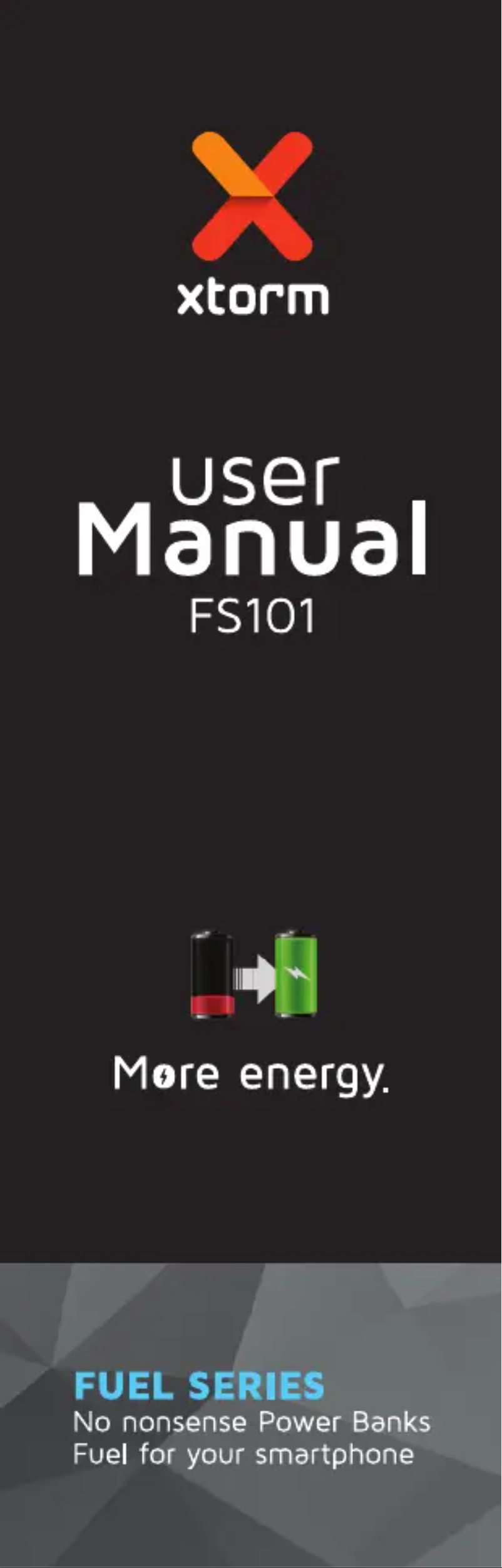 Page 1 de la notice Manuel utilisateur Xtorm FS101