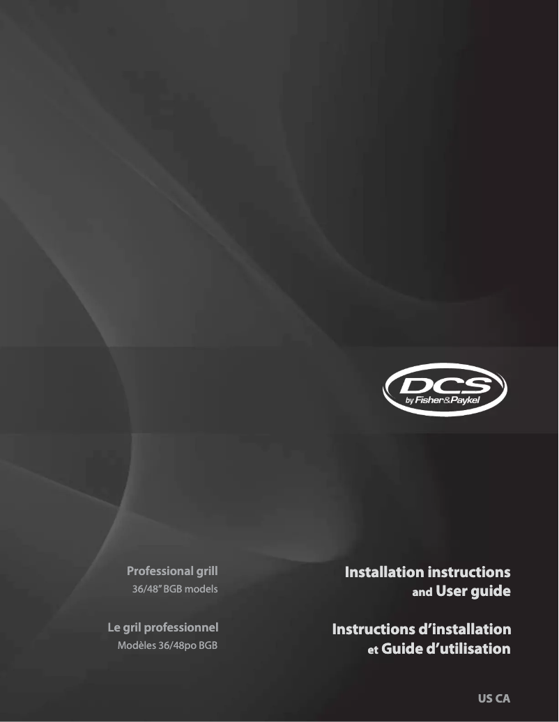 Page 1 de la notice Manuel utilisateur DCS BGB36-BQAR-N