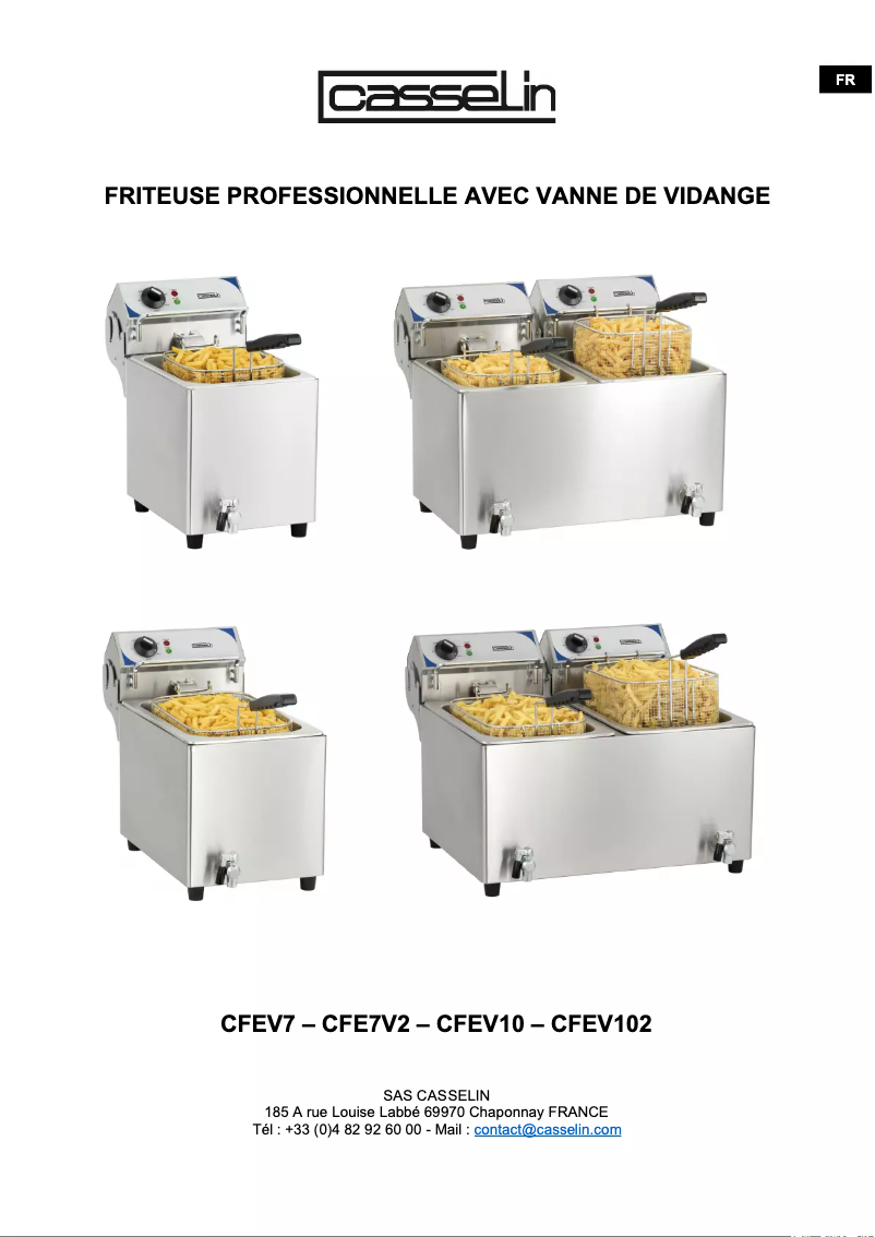 Page n°1 - Manuel utilisateur Casselin CFEV102