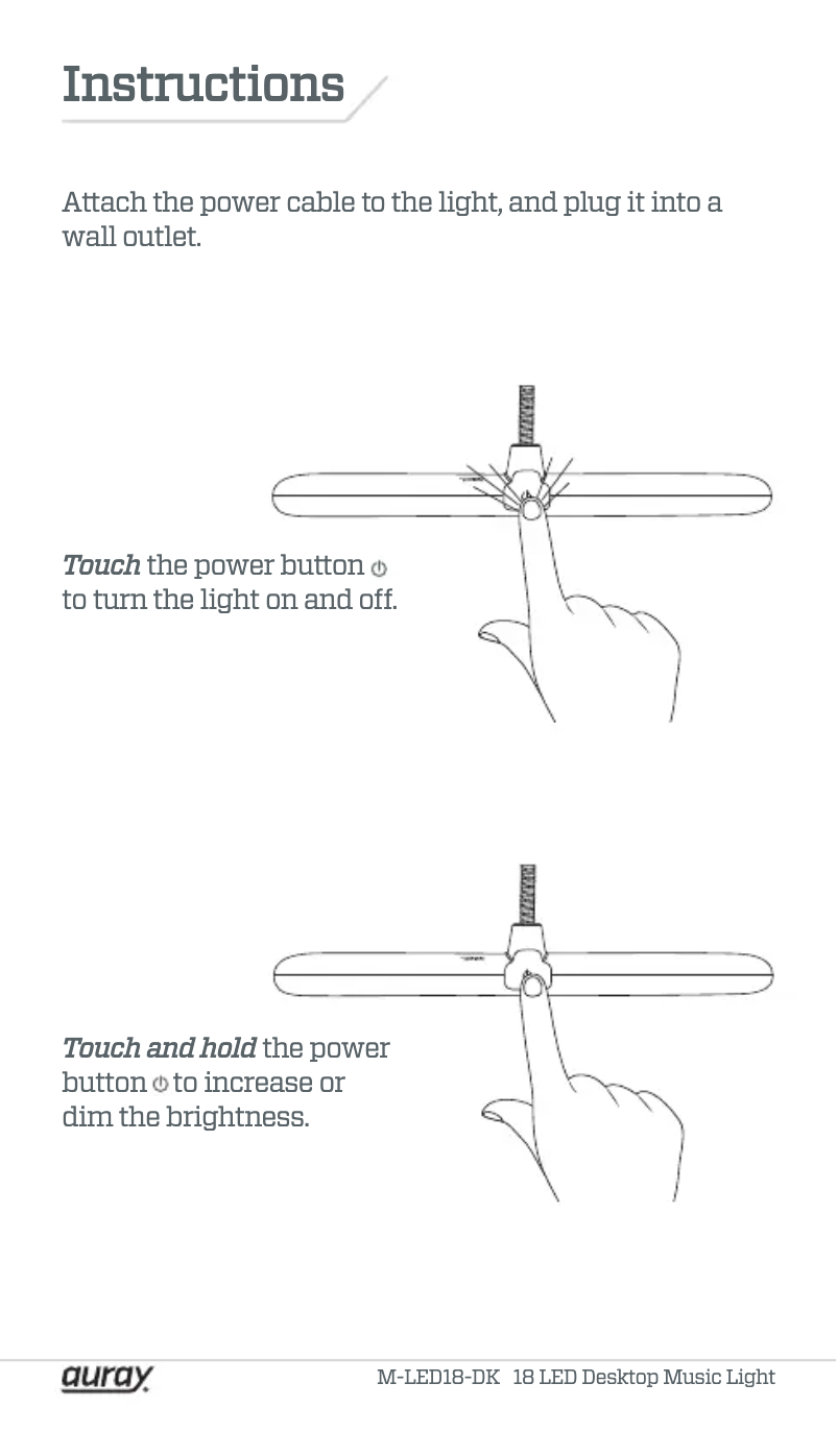Image de la première page du manuel de l'appareil M-LED18-DK