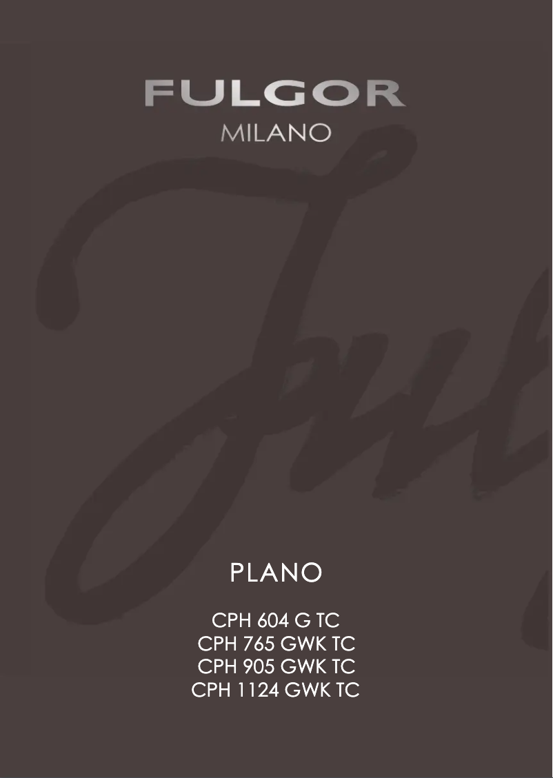 Page n°1 - Manuel utilisateur Fulgor Milano CPH 1124 GWK X