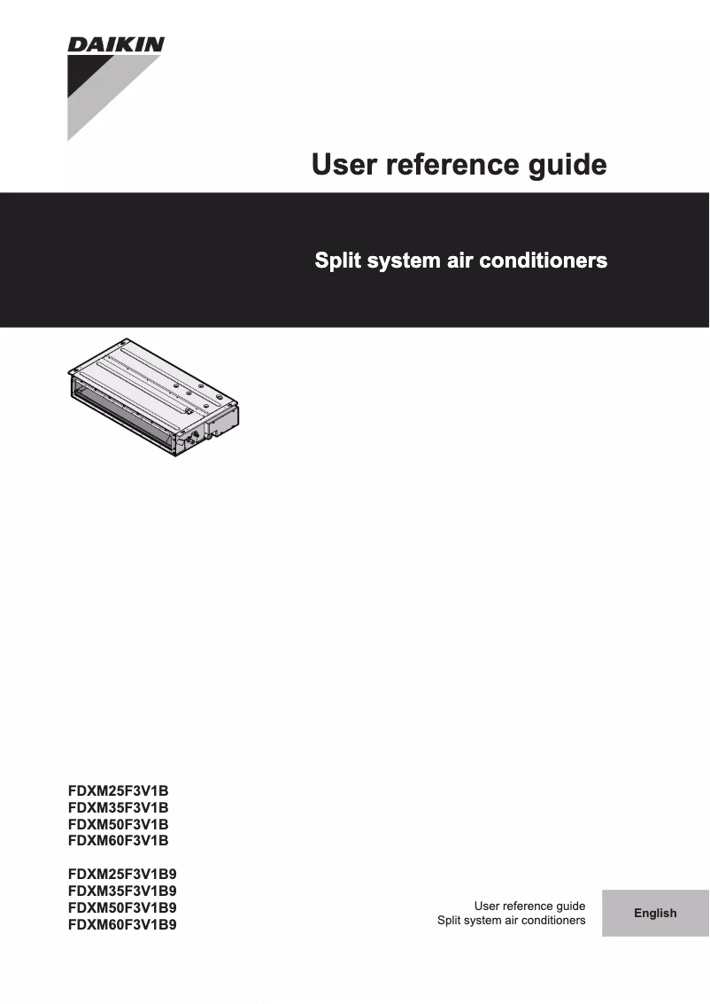Page 1 de la notice Manuel utilisateur Daikin FDXM35F3V1B