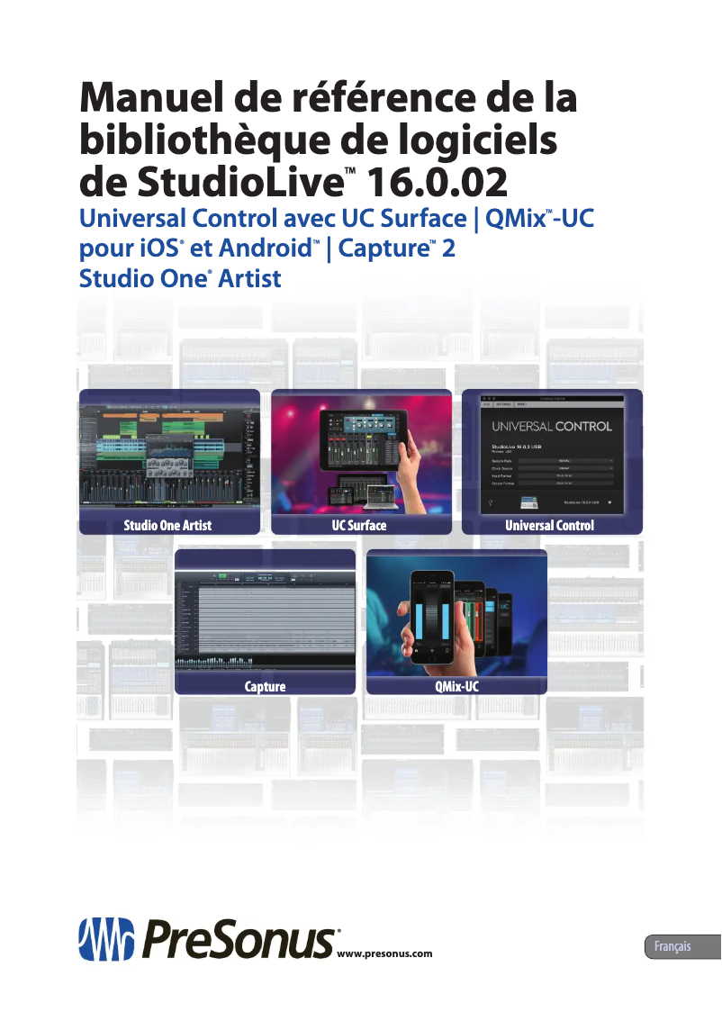Image de la première page du manuel de l'appareil StudioLive 16.0.2 USB