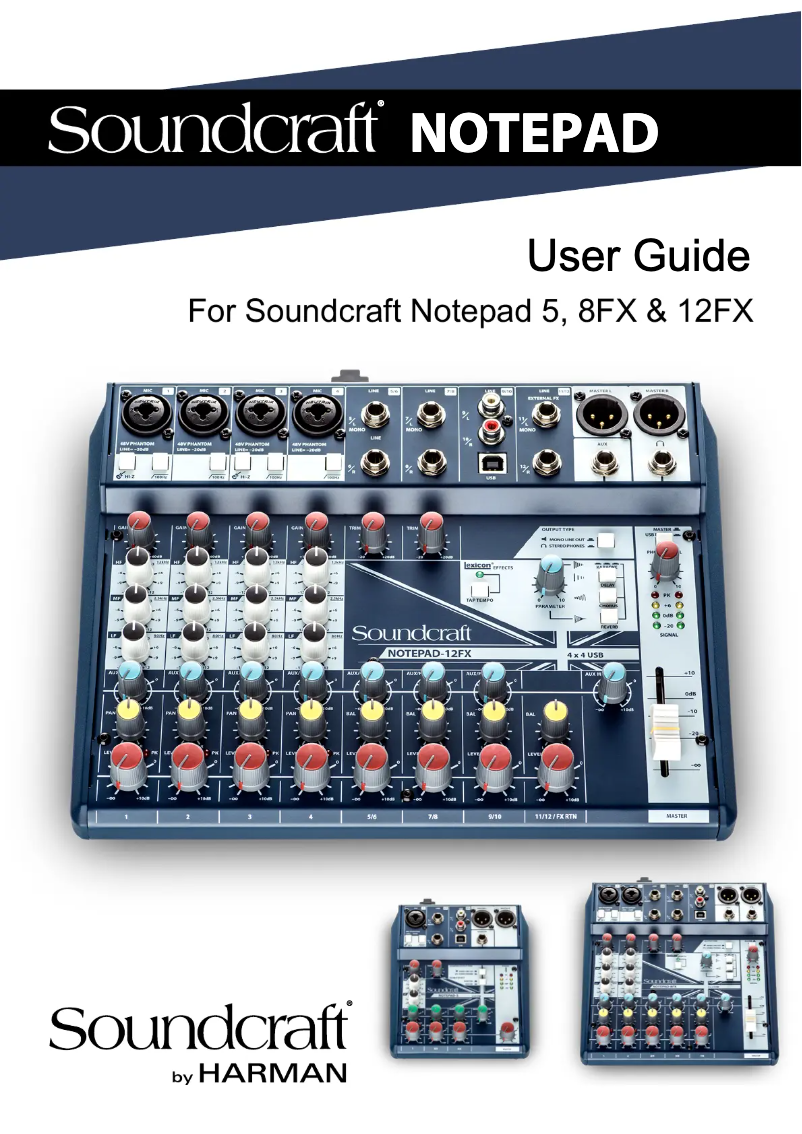 Page n°1 - Manuel utilisateur Soundcraft Notepad-5