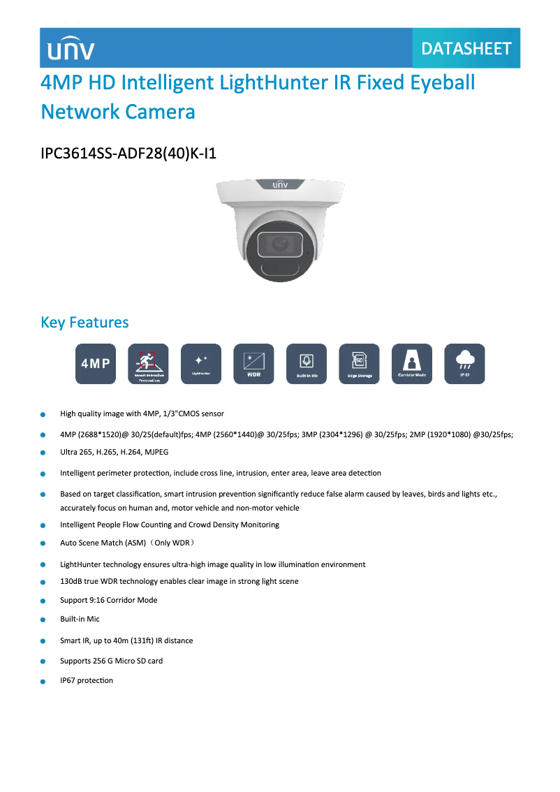 Image de la première page du manuel de l'appareil IPC3614SS-ADF28(40)K-I1